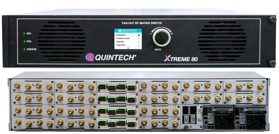 Front View of XTREME 80 L-Band Matrix Switch